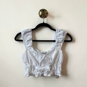 Ghanda white crop top size